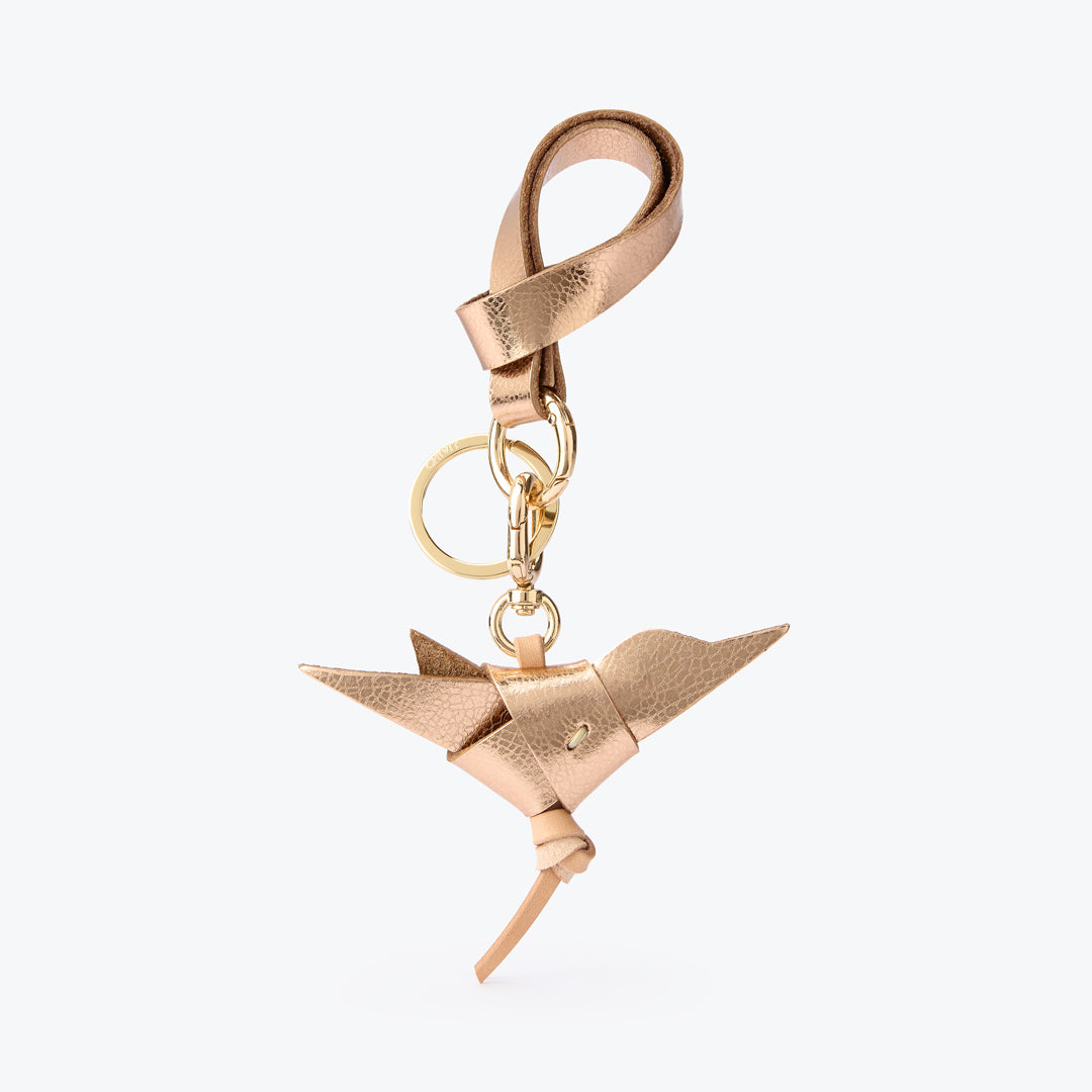 Kuş Figürlü Charm Anahtarlık Rose Gold