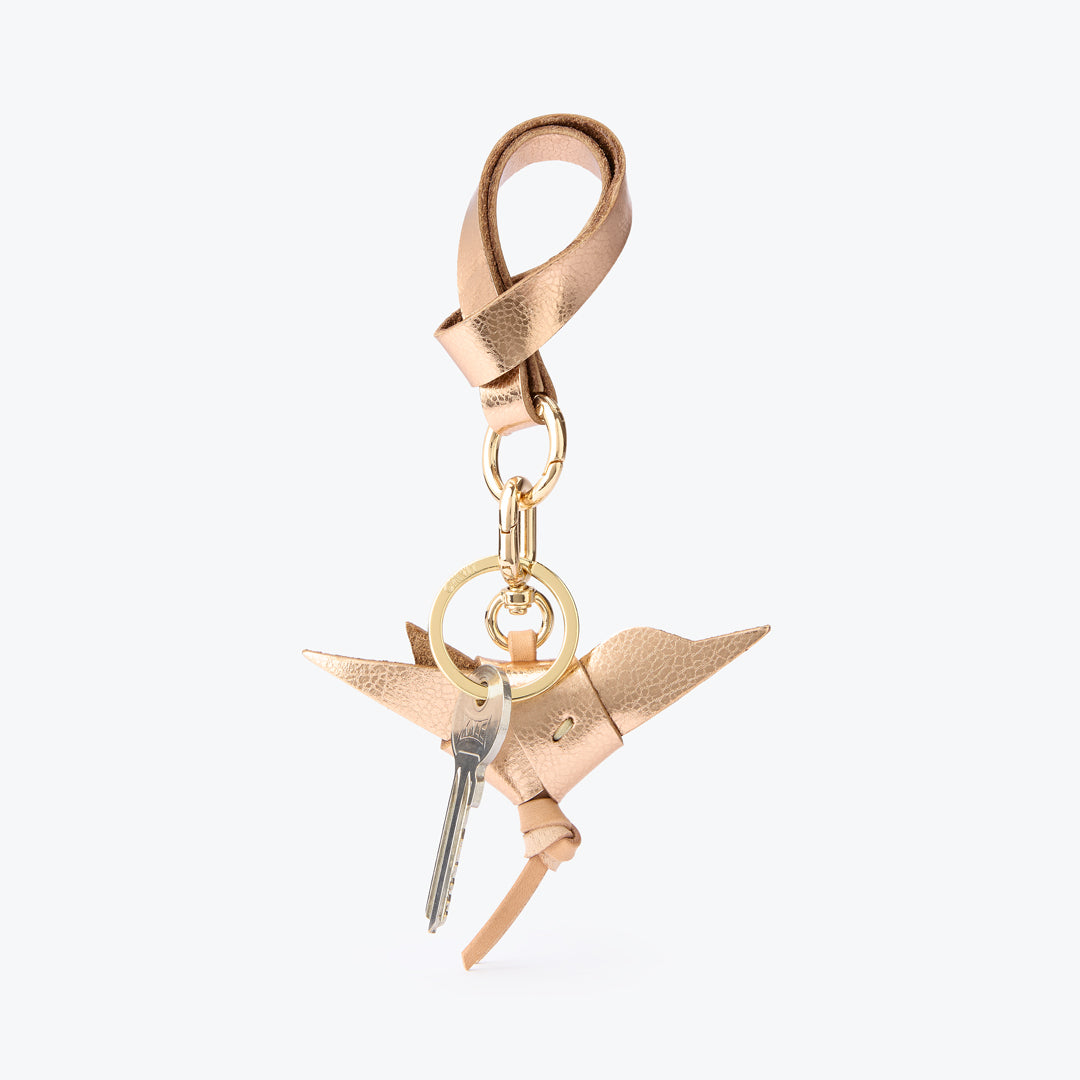 Kuş Figürlü Charm Anahtarlık Rose Gold