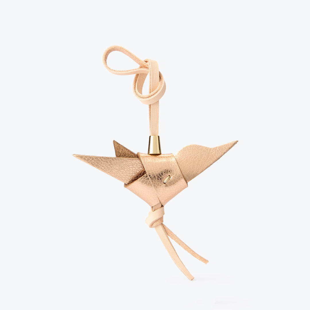 Kuş Figürlü Çanta Süsü Rose Gold