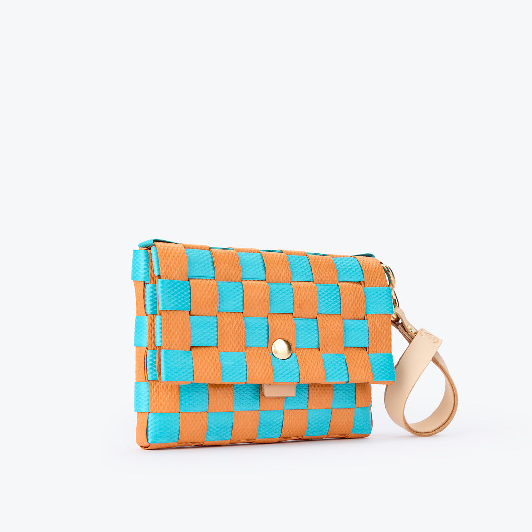 Sepet Cüzdan Turuncu Turkuaz