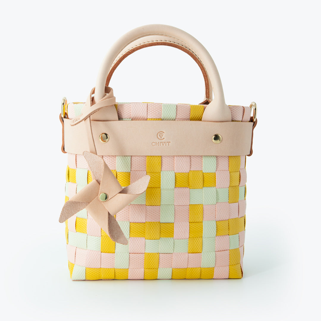 Origami Rüzgar Gülü Figürlü Çanta Süsü Naturel