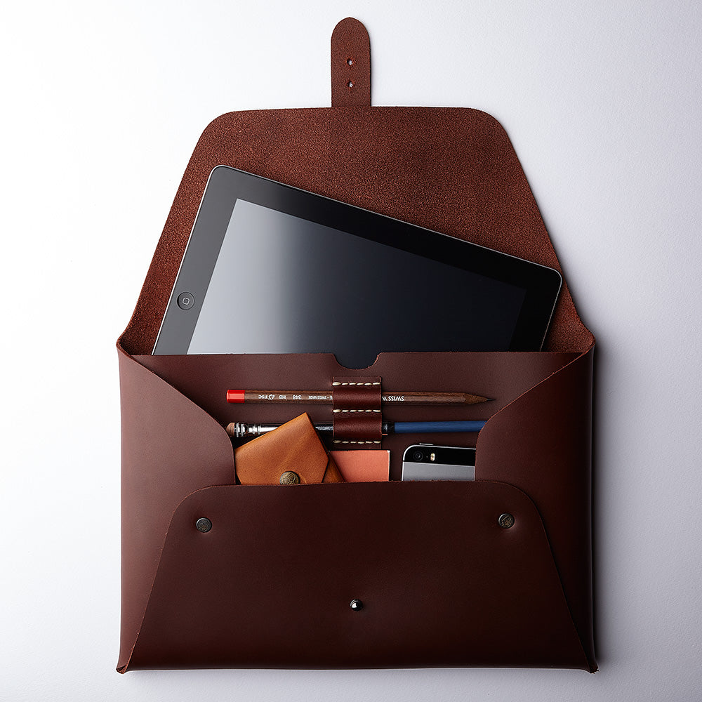 Laptop Clutch Kızıl Kahve