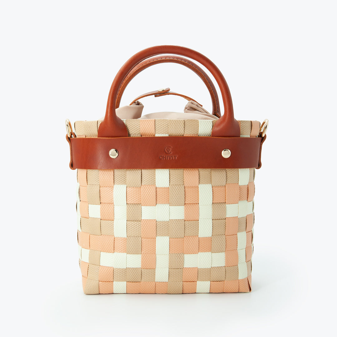 Aperlai Sepet Çanta Moka Krem