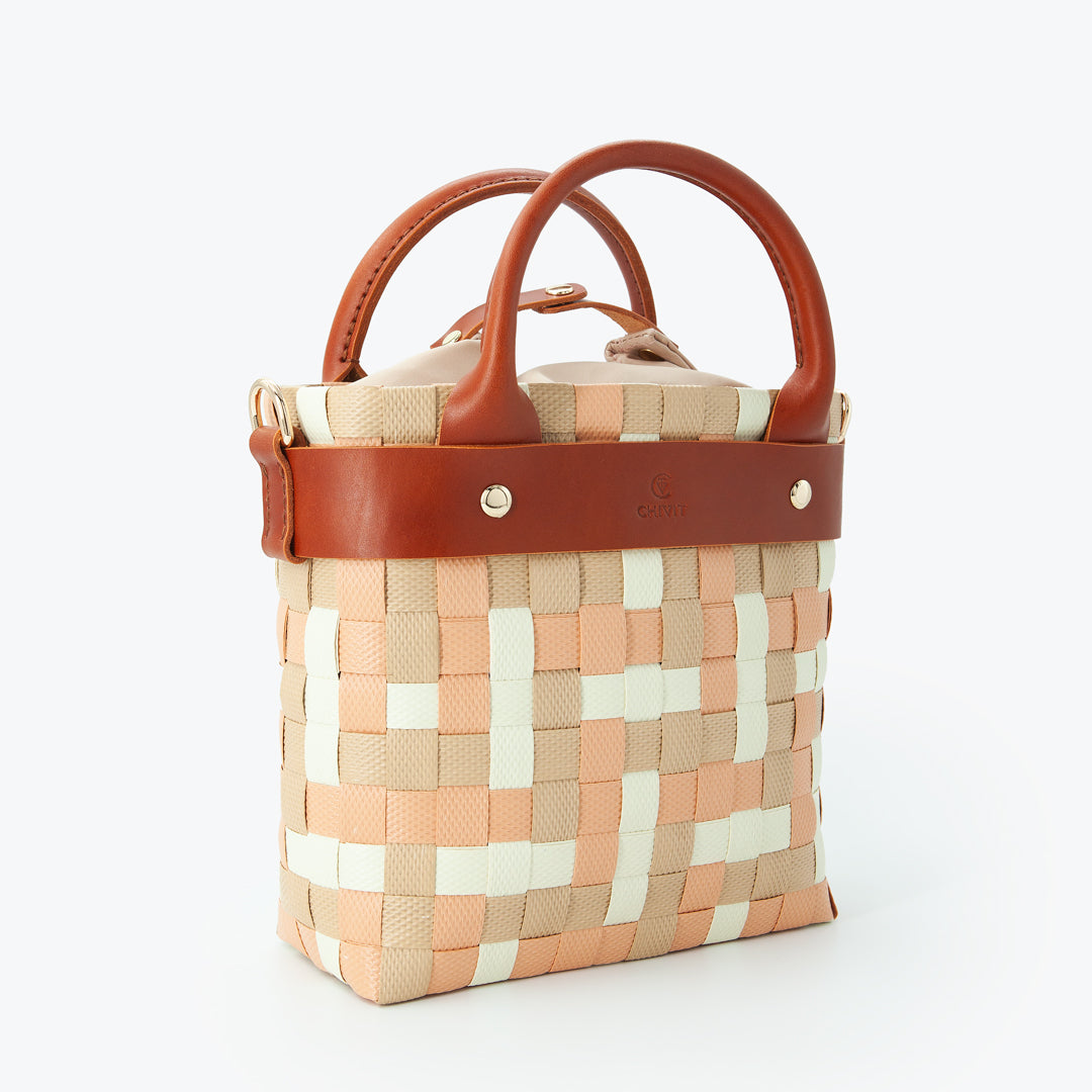 Aperlai Sepet Çanta Moka Krem