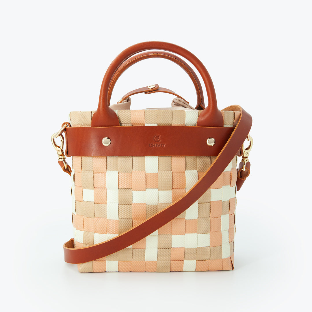 Aperlai Sepet Çanta Moka Krem