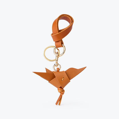Kuş Figürlü Charm Anahtarlık Konyak