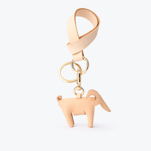 Keçi Figürlü Charm Anahtarlık Naturel