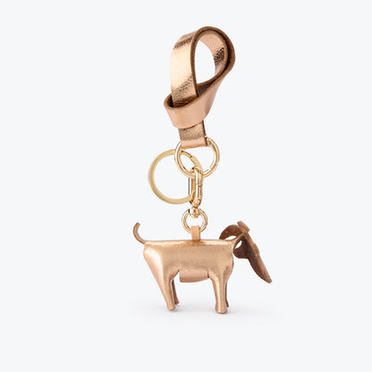 Keçi Figürlü Charm Anahtarlık Rose Gold