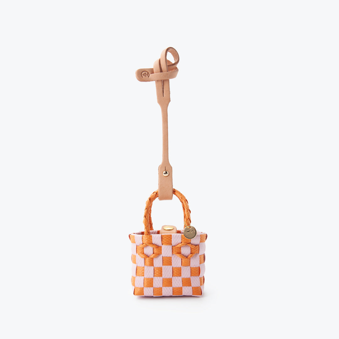 Micro Sepet Charm Çanta Süsü Turuncu Pembe