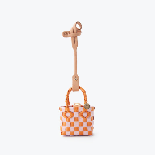 Micro Sepet Charm Çanta Süsü Turuncu Pembe