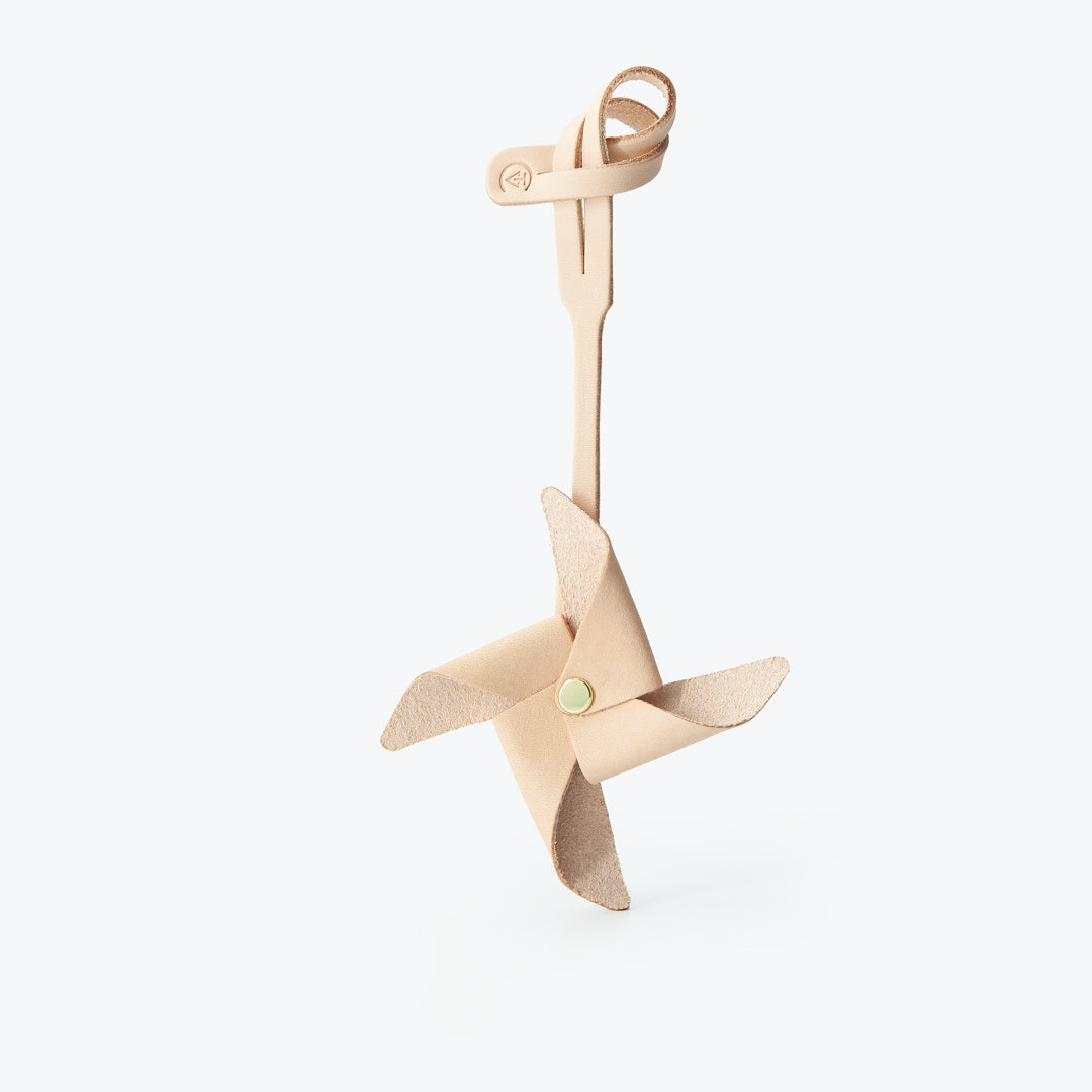 Origami Rüzgar Gülü Figürlü Çanta Süsü Naturel