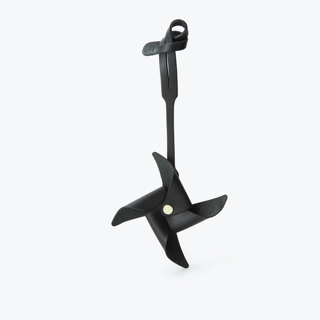 Origami Rüzgar Gülü Figürlü Çanta Süsü Siyah