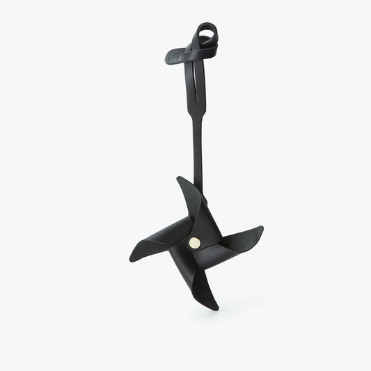 Origami Rüzgar Gülü Figürlü Çanta Süsü Siyah