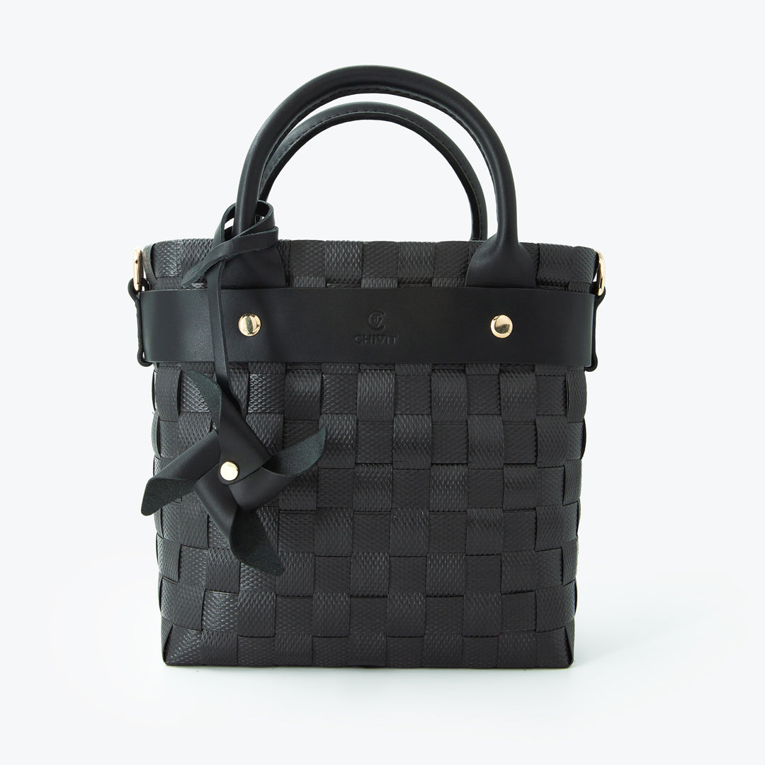 Origami Rüzgar Gülü Figürlü Çanta Süsü Siyah