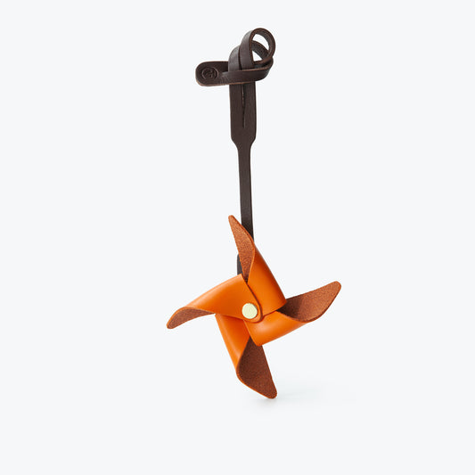 Origami Rüzgar Gülü Figürlü Çanta Süsü Turuncu