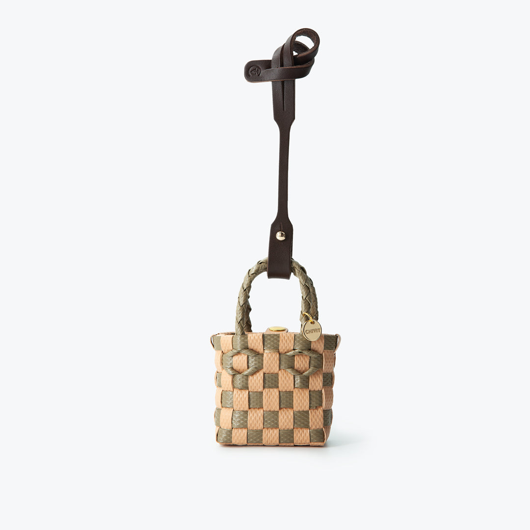 Micro Sepet Charm Çanta Süsü Moka Haki