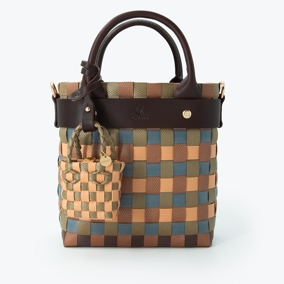 Micro Sepet Charm Çanta Süsü Moka Haki