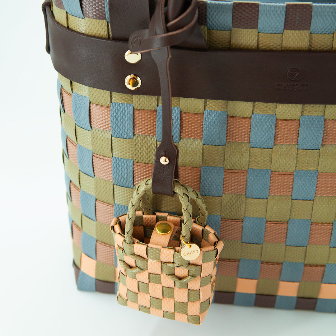 Micro Sepet Charm Çanta Süsü Moka Haki