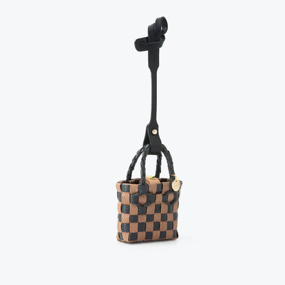 Micro Sepet Charm Çanta Süsü Siyah Kahve