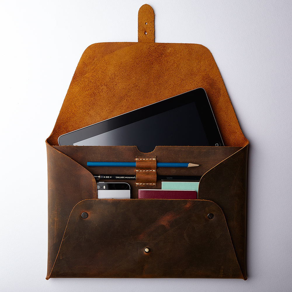 Laptop Clutch Antik Kahve