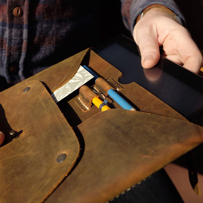 Laptop Clutch Antik Kahve