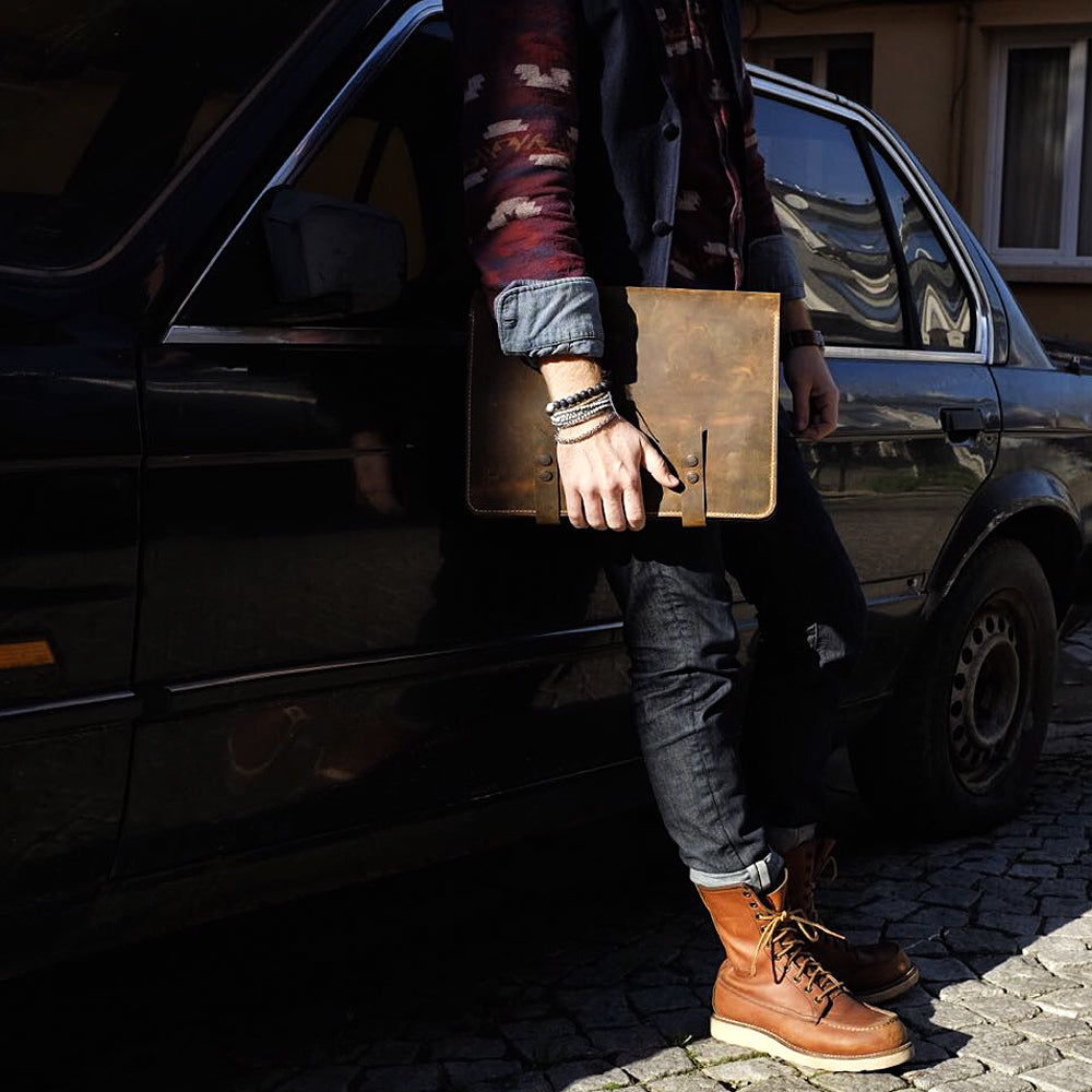 Laptop Organizer Antik Kahve